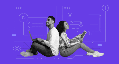 Students learning digital skills online in Africa”