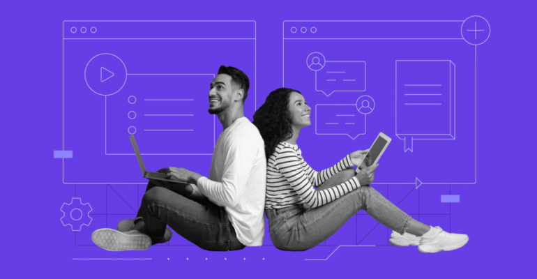 Students learning digital skills online in Africa”